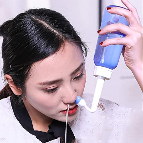 PEAMAN Douche Nasale, Yoga neti Pot physiologique Lavage Nasal Solution Saline nasale Lavage Bouteille allergie Congestion pour Adultes et Enfants