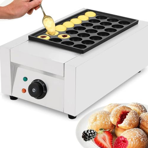 IUBGFTO Takoyaki Maker Commercial Pan 28 Fori Macchina per griglia elettrica per Cake Pops, Palline di Pancake, Ciambelle, 2000 W