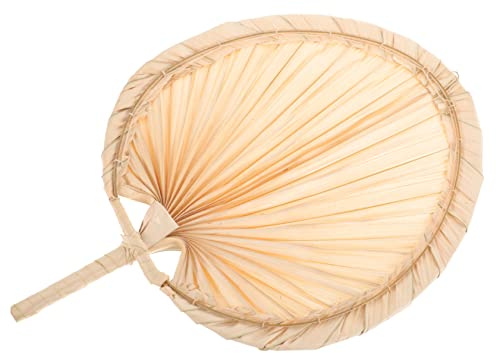 TOBBOMEY Ventilador Portátil Vintage Abanico Chino de Palma para Verano Decoración y Fotografía