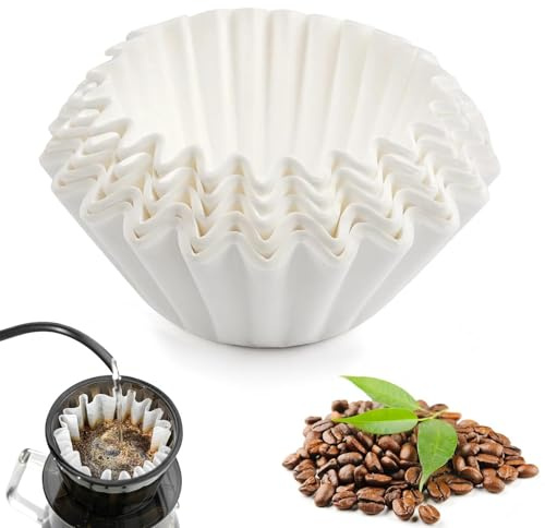 Zyiphor 100 Pezzi Filtri Caffe Americano Carta da Filtro a Cestello per Caffè, Filtro Caffe Americano Filtri Carta Caffe Carta Filtro per Caffè Naturale