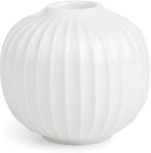 Kähler Hammershøi Candle Holder Round Diameter 8 cm Danish Design Handmade White