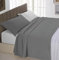 Italian Bed Linen Natural Color Bettwäsche Set, 100% Baumwolle, Hell grau/Rauch, Doppelte