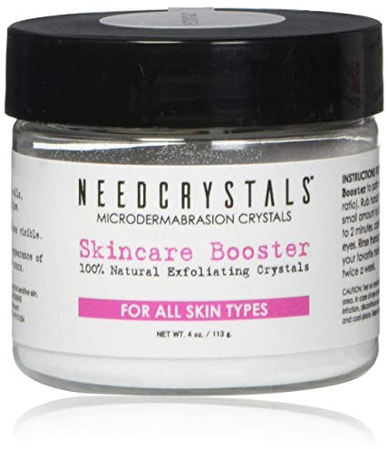 NeedCrystals Microdermabrasion Crystals, DIY Face Scrub. Natural Facial Exfoliator for Dull or Dry Skin Improves Scars, Blackheads, Pore Size, Wrinkles, Blemishes & Skin Texture. 113 Grams