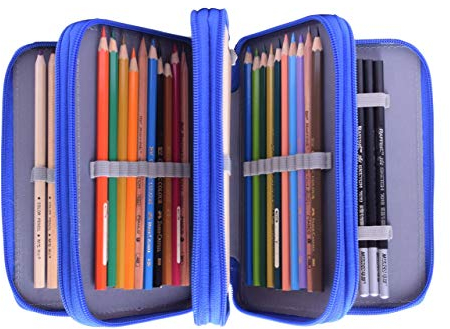 Federmappe Oxford Schüleretui 72 Slots Stiftemappe Super Große Schlamperbox für Buntstifte Bleistifte(Bleistifte sind nicht enthalten)