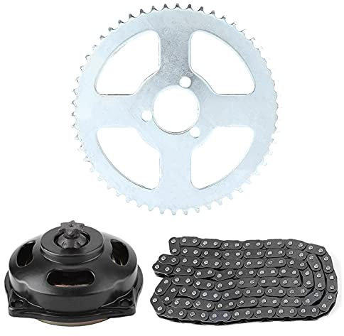 Kit de Cadena T8F para minimoto, piñón de 47 CC y 49 CC con Cadena, de accionamiento T8F, Engranaje 6T y Cadena Atz Pocket Bike con Cadena de Pocket Bike