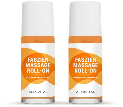 ALMIVITAL 2-er Faszien Massage Roll-On to go | Verklebte, verhärtete oder verkürzte Faszien lösen | Pflegt, massiert & lockert das Bindegewebe |Erfrischender Zitronen-Orangen-Duft | á 50ml