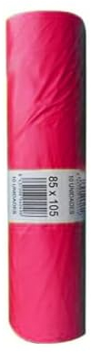 Bolsa basura roja 120 Lt. 85x105 fuerte y antigoteo. Rollo 10 ud