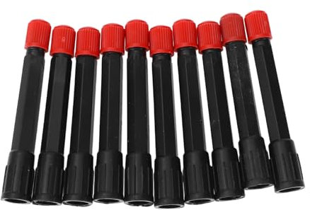 Partuto 10 Pcs 70mm Tire Valve Extension Universal Plastic 180 Degree Tyre Valve Stem Extender for Car Motorcycle RV Truck Bike
