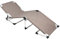 Haushalt International Dreibeinliege, Sonnenliege XXL Taupe, Gartenliege für Terrasse oder Pool