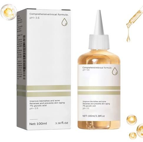 Glicolico 7% Tonico per il Viso, Moisturizing Face Tonic, tonico Astringente pori Acido Glicolico Corpo, Idrata, Restringe i pori, Rende la Pelle Liscia e Delicata,100ml