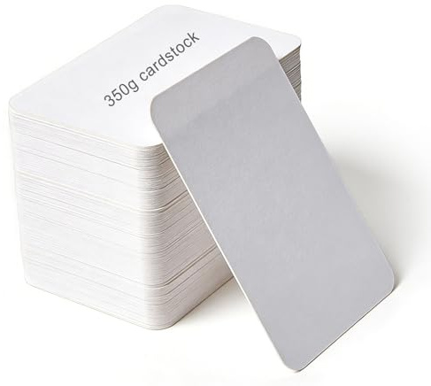 500 Pcs Blank Business Cards, 9 x 5.4 cm Blank Kraft Cards, Portable Business Message Cards Craft Words Cards for Home Office School DIY Memory Note Gift Tags