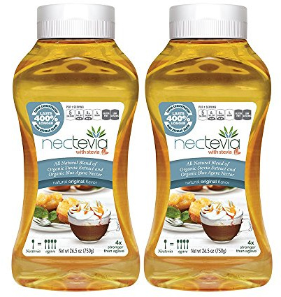Nectevia Original - Stevia Infused Agave Nectar, 2 Pack