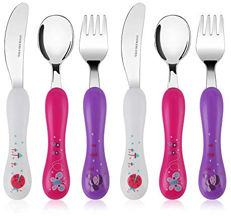 Lehoo Castle Toddler Cutlery Set, 6-Piece Stainless Steel
