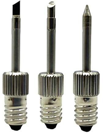 Fenteer Ersatz-Lötkolbenspitzen, Reparatur der E10 Schnittstellenbattetechnisch Elektrische USB-Lötschweißspitzen, Kabellose Lötspitzen für Elektrische, Ersatzteile,Dreiteiliges Set