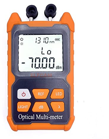 Elfcam® - Bärbar optisk multimeter, E-200 unik, fotometer med VFL, testintervall: -70 dBm till +6 dBm