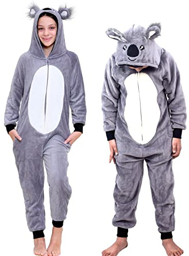 A2Z 4 Kids Animal Onesie pour Enfants Filles Garçons Super Doux Costume pour Enfants - E.S Koala 7-8