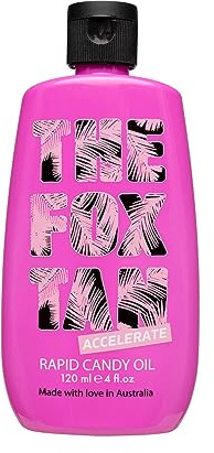 The Fox Tan Rapid Candy Oil, Accelerator Tanning Oil For Deeper & Darker Long-Lasting Tans, Creates Flawless Tan Skin, Vegan & Cruelty Free, 120mL