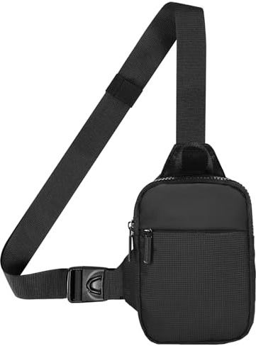 Sling Bag, Waterproof Chest Bag for Men and Women, Mini Breathable Crossbody Shoulder Bag with Zipper, Lightweight Shoulder Backpack for Travel Hiking Cycling Camping Outdoor Sports