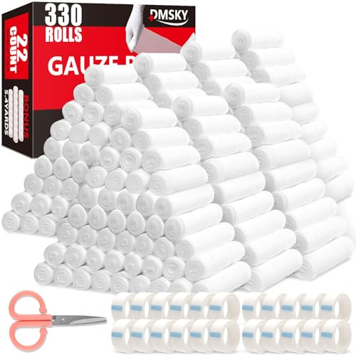 DMSKY 330 Pack Gauze Rolls, 4 in x 4.1 Yards