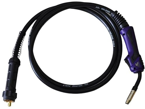RIVERWELD Torche de soudage MIG MAG 15AK MB15 complète 002.0449, pièces compatibles avec Binzel, connecteur Euro refroidi par air, câble électrique 180 A, 16 mm², 3 mètres