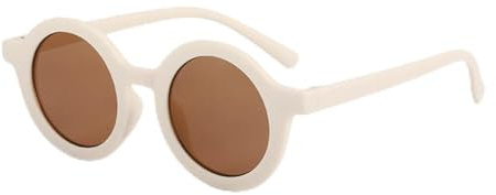 Cubble Kids Sunglasses with Case, UV400 protection, Ages 2-8 Years (Ivory)