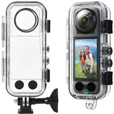 BeisDirect Dive Case For Insta360 X4 Waterproof Case Housing Underwater 60M Protector Invisible 360° Fully Diving Shell Water Case for Insta 360 X4 Camera Accessories (Glasses)