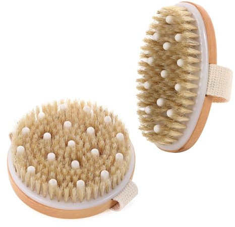 Lot De 2 Brosses De Bain, Brosses De Massage Pour Le Bain, Brosses De Massage Corporel, Brosses De Nettoyage Humide Et Sec Pour Le Corps, Accessoires De Bain, Accessoires De Salle De Bain