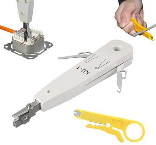 1 Stück LSA Auflegewerkzeug, Netzwerk Anlegewerkzeug mit Drahtschneider für Netzwerkdosen, Patchfelder, Auf und Unterputzdosen, Verlegekabel, Netzwerkverdrahtung