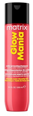 Matrix, Shampoo Per Capelli Colorati e Spenti, Colore Luminoso e Protetto, Protettore del Colore, Formulato con Acido Glicolico e Olio Di Rosa Canina, Senza Solfati, Glow Mania, 300 ml