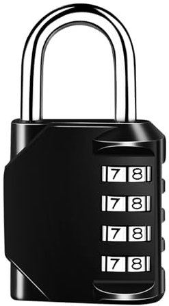 MOXYOY Combination Padlock with 4 Digit Code, Small Locker Padlock for Gym Outdoor/Indoor Weatherproof Coded Locks for School Fence, Garage, Gate, Cabinet, Storage Case,Toolbox,Shed