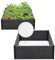 TRUTZHOLM Pflanzkasten Blumenkasten mit Wühlmausgitter 100x100x28,5 cm ca. 260 Liter Holzoptik robust stabil langlebig Hochbeet