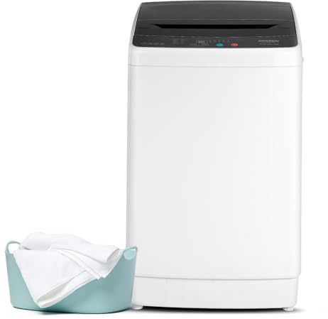 Bonnlo 30LBS Fully Automatic Washer, 2 in 1 Portable Washing Machine, Top Load Washer and Spin Dryer Combo with Drain Pump, 8 Washing Programs & 8 Water Level for Home, Apartment