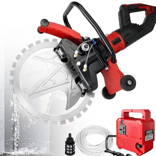SHENGSHIYU Sierra Cortadora de Hormigón con Disco de Diamante y Bomba de Agua,2300 RPM 8980W Sierra Circular Sin Escobillas para Construcción,Diámetro del Disco de Diamante,600mm