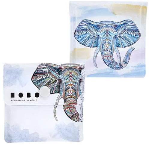 Pocket Ashtray – Portable Cigarette Ash Pouch, Heat-Resistant Travel Ashtray, Reusable & Odor-Blocking Smoking Accessory (Elephant)