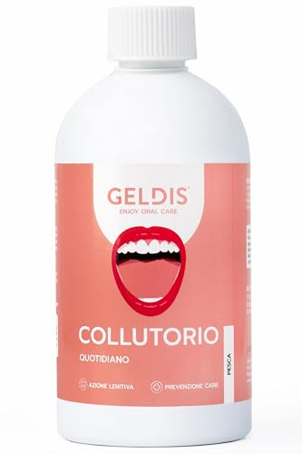 GELDIS Collutorio senza Alcool, Uso quotidiano con Fluoro, Aloe Vera ed Equiseto, Protezione contro Carie e Azione Lenitiva Senza Coloranti, 500 ml