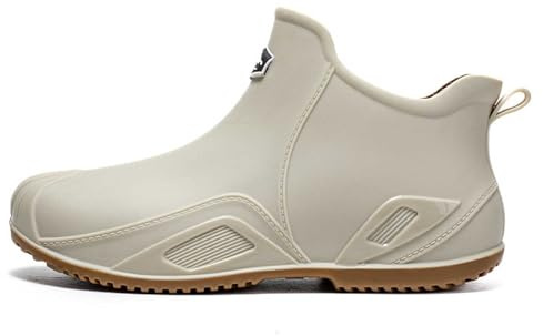 Botas de agua para hombre y mujer, botas de pesca cómodas para el jardín, ligeras, para navegación, camping, vela, viajes y senderismo, White, 40 2/3 EU