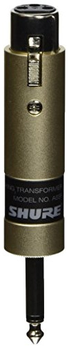 Shure A85F Line Matching Transformer - Low Z Female XLR to High Z 1/4-Inch Phone Plug Connects a Balanced Low Impedance Microphone Output to an Unbalanced High Impedance Input