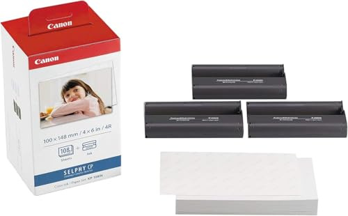 Canon 10 x 15 KP-108IP - Papel fotográfico 108 impresiones, 9585A001