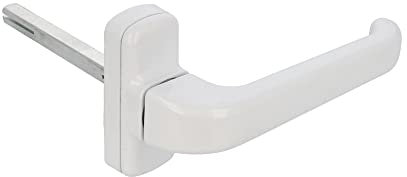 Amig – Rosettengarnitur für Türen | Modell Epsilon | Aluminium | 132 x 70 mm | 8 mm quadratisch | Farbe: Weiß