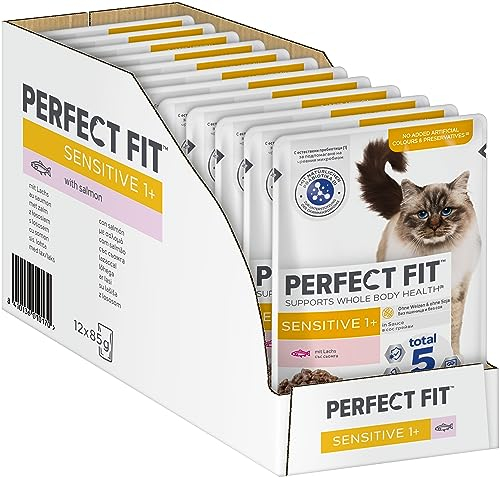 PERFECT FIT™ Katze Portionsbeutel Sensitive mit Lachs 12 x 85g