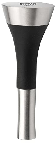 Westmark Weinflaschenverschluss, Monopol Edition, Rostfreier Edelstahl/Silikon, Vino, Silber/Schwarz, 61963360