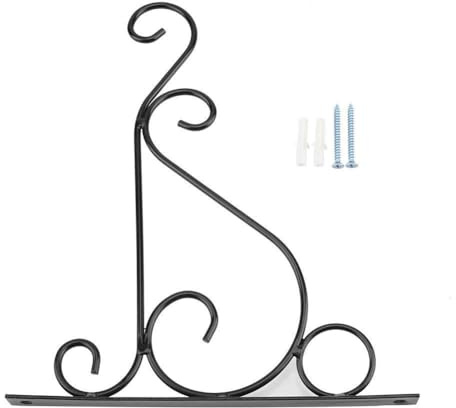 HERCHR Suspension Crochet en Fer, Crochet Mural Support Plante Suspendue avec Vis pour Lanternes, Mangeoires à Oiseaux, Carillons éoliens, Planteurs Crochets Décoration Extérieure