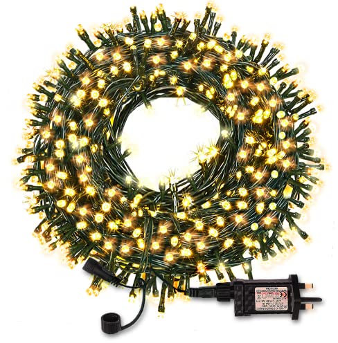 Fairy String Lights, Outdoor Garden Light Mains Powered, Christmas Tree String Light, 30m 300 LED 8 Modes Waterproof Decorative Xmas Light for Bedroom, Parasol, Gazebo, Wedding, Party