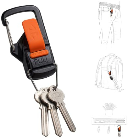 8TIMBER Fidlock Magnetic Quick Release Keychain Terra Clip - Effortless Carabiner Alternative for Stylish Key Management Anywhere with Quick and Easy Pull Tab, Carabiner and Attachment Clip in One