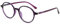 VEVESMUNDO Blaulichtfilter Lesebrille Runde Retro Groß Damen Herren Anti Blaulicht Lesehilf Sehhilfe Brille +1.0,+1.5,+2.0,+2.5,+3.0,+3.5,+4.0 (1 Stück Lila Lesebrille, +2.0)