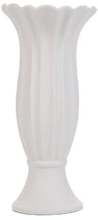 Columnas Romanas Jarrones Decorativos Vintage Jarron Blanco Jarron Ceramica para Oficina, Hogar, Hotel (S, Blanco)