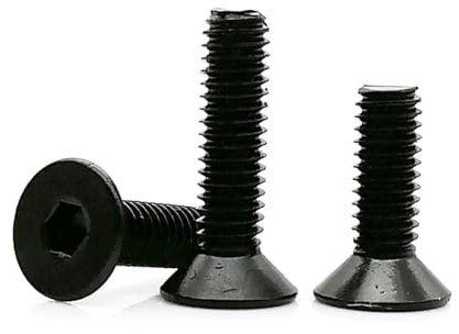 Drywall M2 Grade 10.9 Black Hex Socket Head Cap Screw, 10/20/30/50/100pcs Nails Bolts Hexagon Countersunk Screws Flat Cup (Size : M2x30 30pcs)