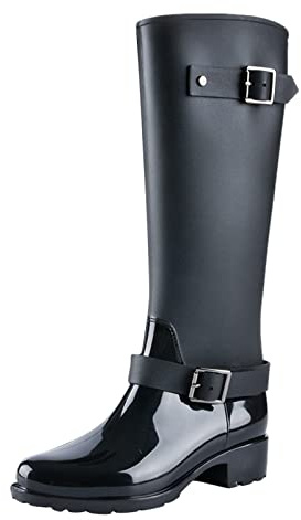 Zapatos de lluvia para mujer 39 verano: botas de lluvia para mujer botas de goma altas de tacón bajo botas de cubierta ultraligeras botines sin cordones botas de seguridad impermeables zapatos de