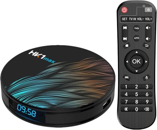 HK1 Max TV Box Android 10.0 TV Box, 4 GB di RAM 32 GB ROM, 2.4G / 5G Dual Wi-FI, BT4.0, 4K H.265 Decodifica HDR