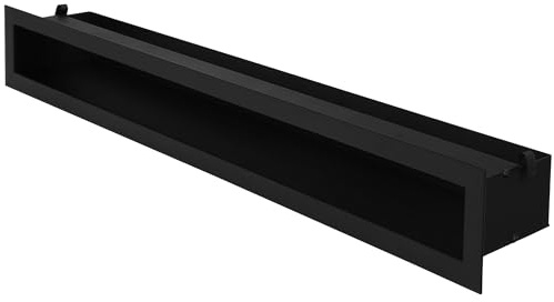KOTARBAU® Varmluftsgaller - Kamin Luftgaller - Pulverlackerat Stål - 80 cm - Svart - Konvektionsgaller - Kamin ventilationsgaller - Modern Design